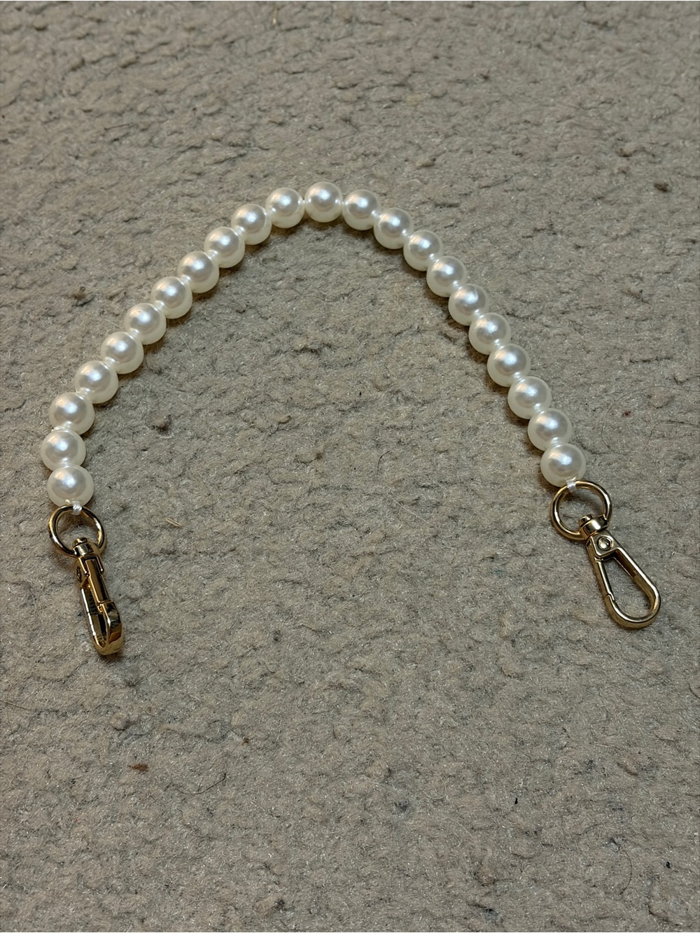 TARGET A NEW DAY Pearl Beaded Bag Strap - White Faux Pearl with Gold Hardware